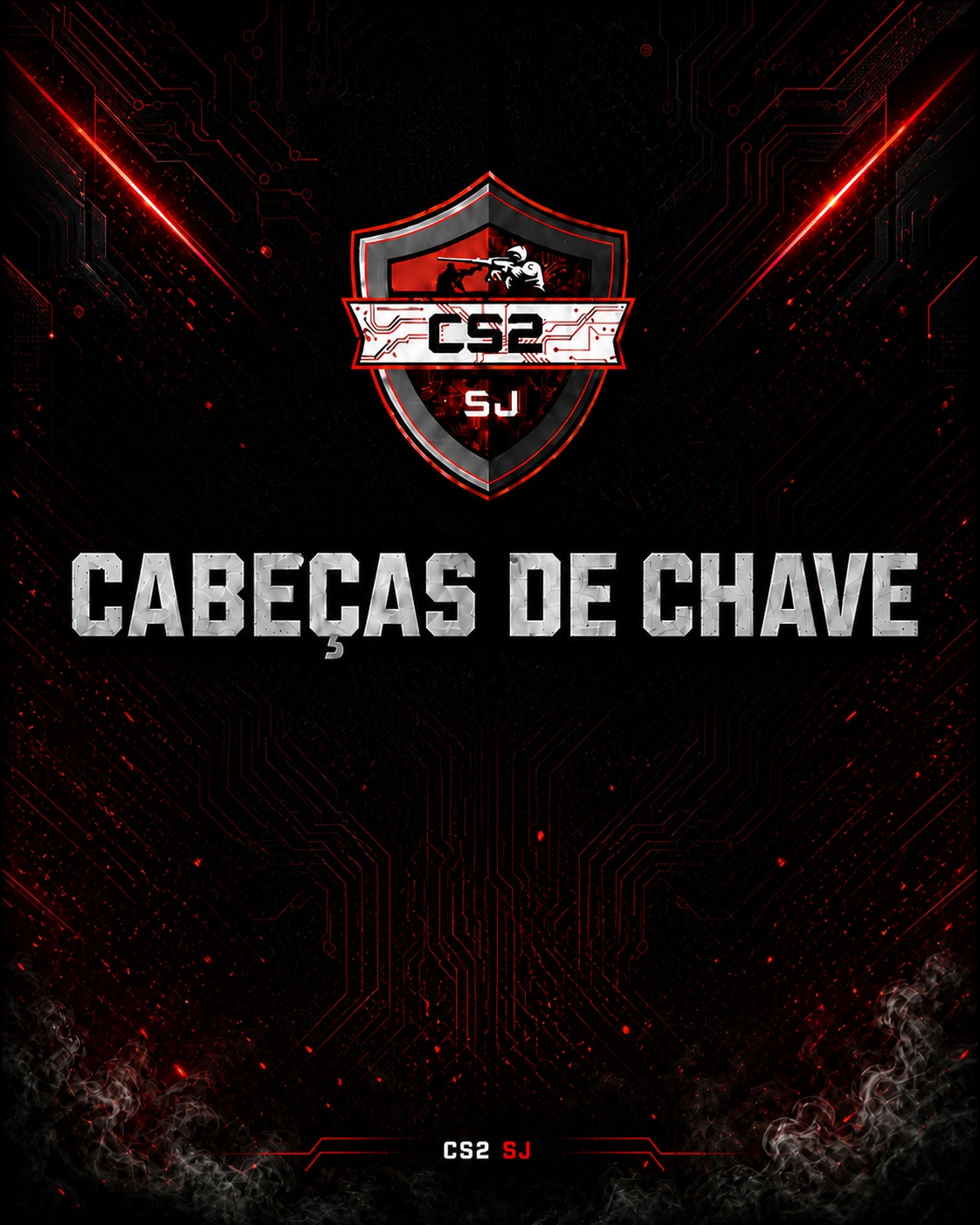 Arte oficial do CS2SJ anunciando os cabeças de chave do campeonato